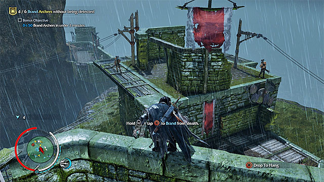 I recommend that you deal, in the end, with the two archers shown in the above screenshot - 13: Queen of the Shore | Main missions - Main missions - Middle-earth: Shadow of Mordor Game Guide