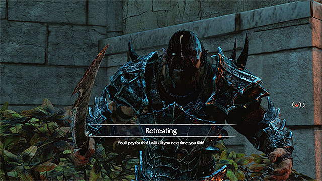 ...or he may flee - Player-dependent actions | Saurons Army (Nemesis System) - Saurons Army (Nemesis System) - Middle-earth: Shadow of Mordor Game Guide