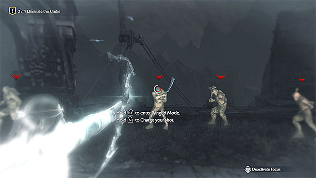 You can practice using the bow and stunning the enemies - 1: Prologue | Main missions - Main missions - Middle-earth: Shadow of Mordor Game Guide