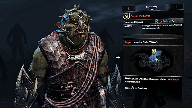Gimub is a predefined member of the Saurons Army - 1: Prologue | Main missions - Main missions - Middle-earth: Shadow of Mordor Game Guide