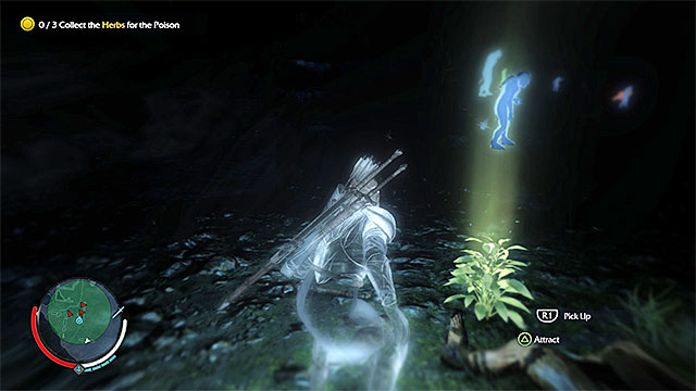 Wraith Mode is helpful for locating the herbs - 7: The Outcasts | Main missions - Main missions - Middle-earth: Shadow of Mordor Game Guide