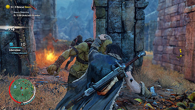 You have to perform a brutal execution on 3 orcs - Over the Edge | Outcast Rescue Missions - Outcast Rescue Missions - Middle-earth: Shadow of Mordor Game Guide
