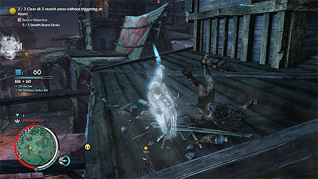 First of all, deal with the Captains guards - 18: The Cure | Main missions - Main missions - Middle-earth: Shadow of Mordor Game Guide