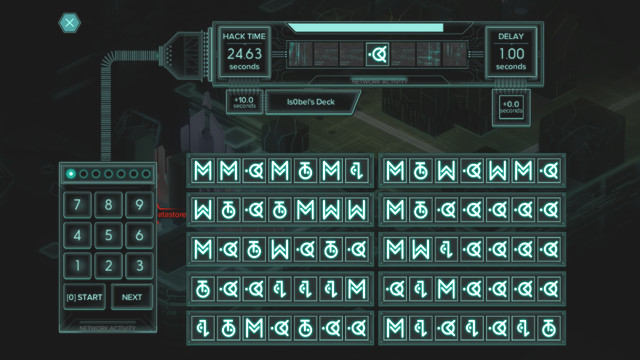 In the upper part you will notice elements that must be found in one of the sequences shown below - Hacking (Matrix) - Shadowrun: Hong Kong - Game Guide and Walkthrough