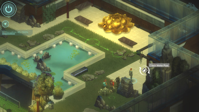 You will see the white hand next to some of the objects. It shows which of them you may destroy to disrupt the flow of the Qi - Side missions and curiosities in Wuxing Skytower - Wuxing Skytower M7 - Shadowrun: Hong Kong - Game Guide and Walkthrough