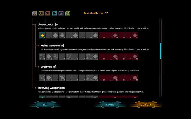 Skills are assigned to respective attributes - Skills - Character - Shadowrun Returns - Game Guide and Walkthrough