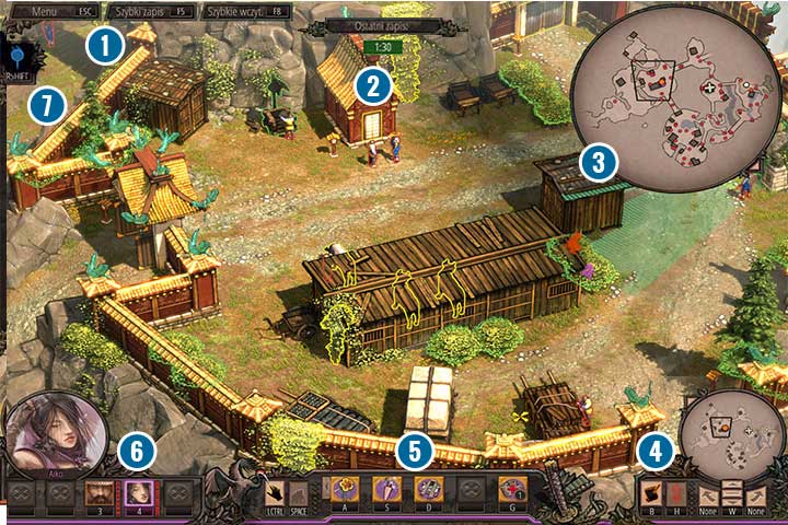 The games interface is very simple and intuitive - Interface and key shortcuts - Advice and gameplay description - Shadow Tactics: Blades of the Shogun Game Guide