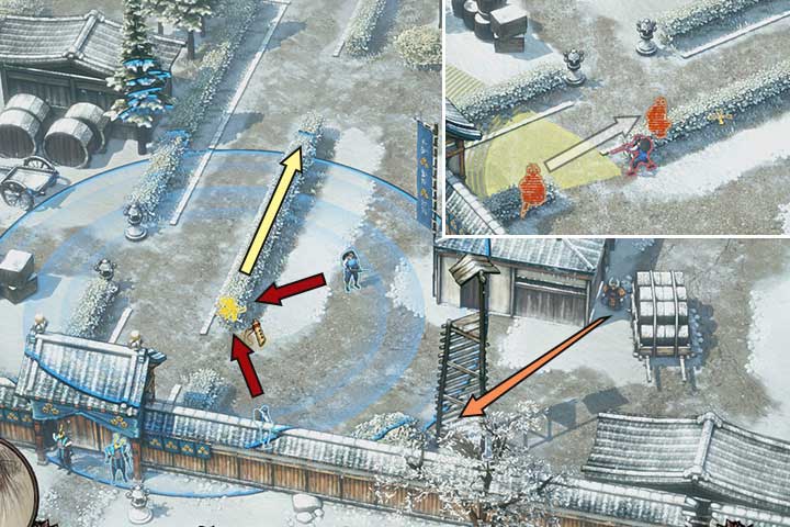 Now for the wooden tower - Mission 3 - Imai Town | Walkthrough - Campaign - Shadow Tactics: Blades of the Shogun Game Guide