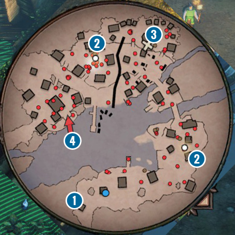 Hayato, Yuki and Aiko have to obtain some information about the rebels (1) - Mission 6 - Hida Village | Walkthrough - Campaign - Shadow Tactics: Blades of the Shogun Game Guide