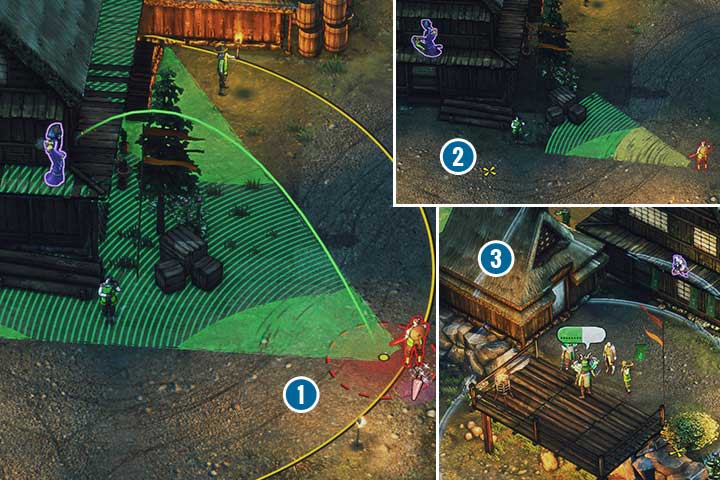 You have to eavesdrop on the general - Mission 6 - Hida Village | Walkthrough - Campaign - Shadow Tactics: Blades of the Shogun Game Guide