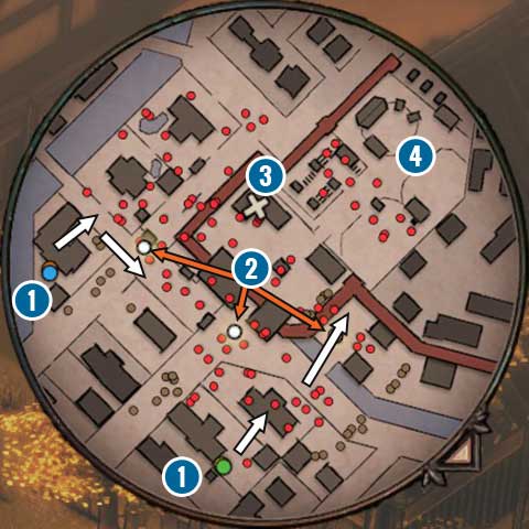 You begin inside the besieged city - Mission 8 - Kanazawa City | Walkthrough - Campaign - Shadow Tactics: Blades of the Shogun Game Guide