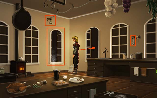 Open the second door (on the left) and use the ladle to ring the bell which is above this window - Get the appointment card - Act one - Shardlight - Game Guide and Walkthrough