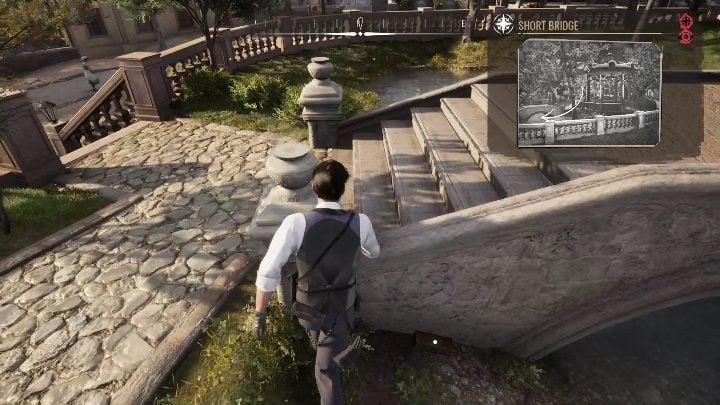 Exact location: Going south from the theater, you will encounter a small park - Sherlock Holmes Chapter One: Treasures - list of all - Secrets & Collectibles - Sherlock Holmes Chapter One Guide