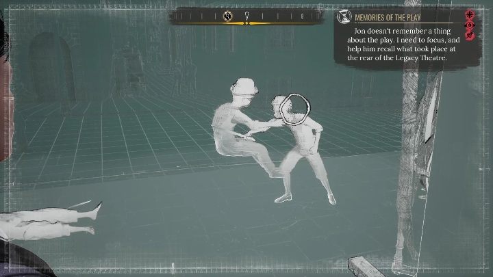 At the back of the theater, you will find the first place you need to inspect - Sherlock Holmes Chapter One: Flashes of Merriment - walkthrough, Cordona stories - Cordon Tales - Sherlock Holmes Chapter One Guide