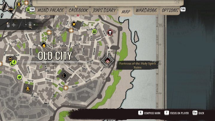 You will begin this quest in the ruins, which are located in the eastern part of the Old City, right next to the walls - Sherlock Holmes Chapter One: Cordona Stories - A Mad Rogue - walkthrough - Cordon Tales - Sherlock Holmes Chapter One Guide