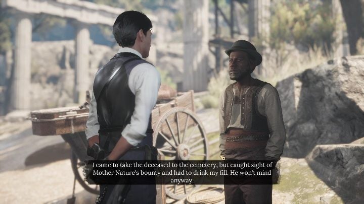 You'll encounter an undertaker at the location - Sherlock Holmes Chapter One Other Cases - Blindsided - walkthrough, solution - Other matters - Sherlock Holmes Chapter One Guide