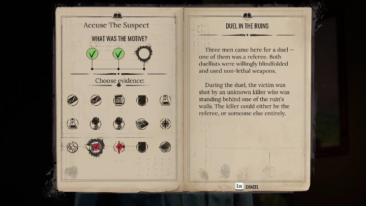 After that, you can issue a verdict, or rather prove why you're accusing the woman - Sherlock Holmes Chapter One Other Cases - Blindsided - walkthrough, solution - Other matters - Sherlock Holmes Chapter One Guide