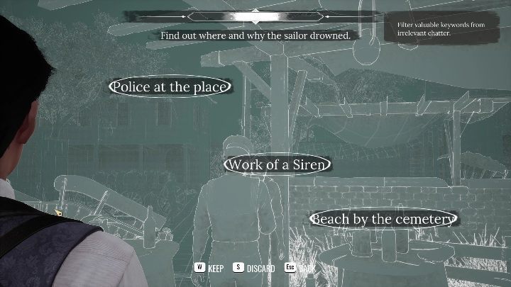 Your first goal is to eavesdrop on a conversation between two men - Sherlock Holmes Chapter One Other Cases: Siren Song - walkthrough, solution - Other matters - Sherlock Holmes Chapter One Guide