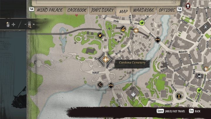 The beach is just south of the cemetery, which is located in Miner's End - Sherlock Holmes Chapter One Other Cases: Siren Song - walkthrough, solution - Other matters - Sherlock Holmes Chapter One Guide