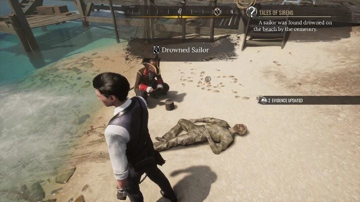 Start the investigation with the most obvious: the body - Sherlock Holmes Chapter One Other Cases: Siren Song - walkthrough, solution - Other matters - Sherlock Holmes Chapter One Guide