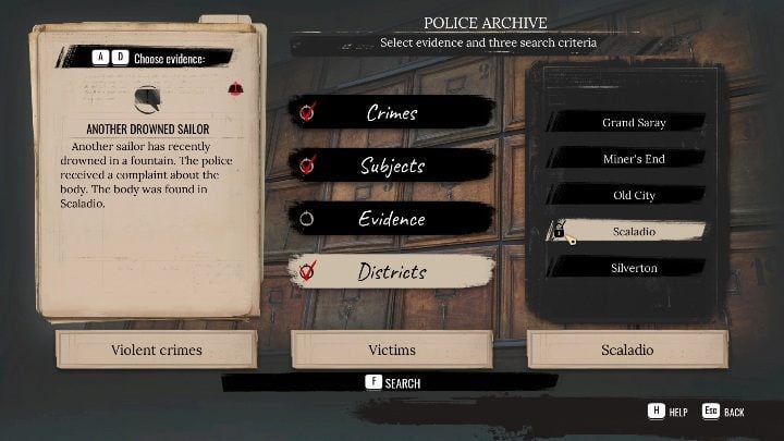 You need to visit the police station to learn more about the case - Sherlock Holmes Chapter One Other Cases: Siren Song - walkthrough, solution - Other matters - Sherlock Holmes Chapter One Guide