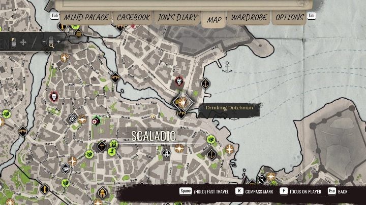 Now you need to return to the bar where you've begun the case - Sherlock Holmes Chapter One Other Cases: Siren Song - walkthrough, solution - Other matters - Sherlock Holmes Chapter One Guide