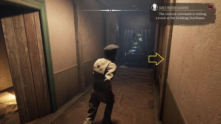 After talking with the bartender, it's time to go to the room of one of the sailors - Sherlock Holmes Chapter One Other Cases: Siren Song - walkthrough, solution - Other matters - Sherlock Holmes Chapter One Guide