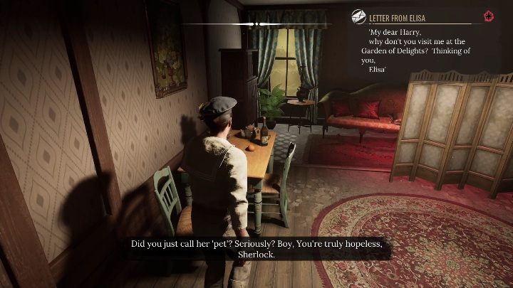 You've reached the room which you need to investigate - Sherlock Holmes Chapter One Other Cases: Siren Song - walkthrough, solution - Other matters - Sherlock Holmes Chapter One Guide