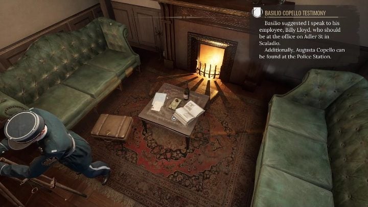 You also need to check things lying on the table by the fireplace in the same office - Sherlock Holmes Chapter One: Iron Coffin - walkthrough, Other Cases - Other matters - Sherlock Holmes Chapter One Guide