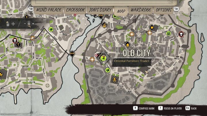 Location: the main market in Old City - Sherlock Holmes Chapter One: The Tale of the Empty House - walkthrough - Cordon Tales - Sherlock Holmes Chapter One Guide