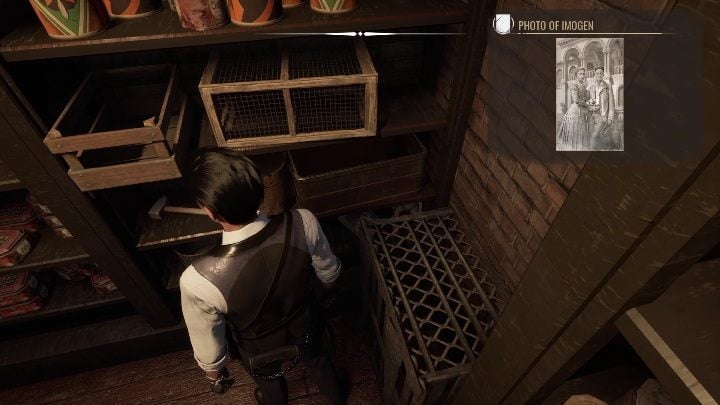 There's another important item in the warehouse - Sherlock Holmes Chapter One: Gilded Cage, boat workshop - walkthrough - A gold-plated cage - Sherlock Holmes Chapter One Guide