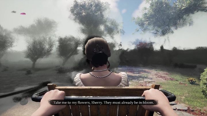 The final vision of your mother will appear right at the front door - Sherlock Holmes Chapter One: A Mothers Love, Garden - walkthrough - A Mothers love #5 - Sherlock Holmes Chapter One Guide