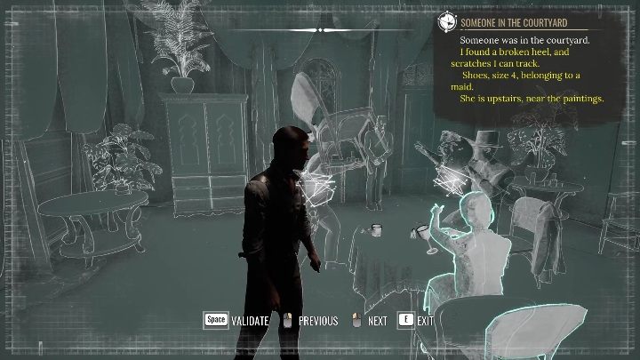 After collecting all the clues, you can return to the seance room - Sherlock Holmes Chapter One: Ghosts of the Past, seance room - walkthrough - Ghosts of the past - Sherlock Holmes Chapter One Guide