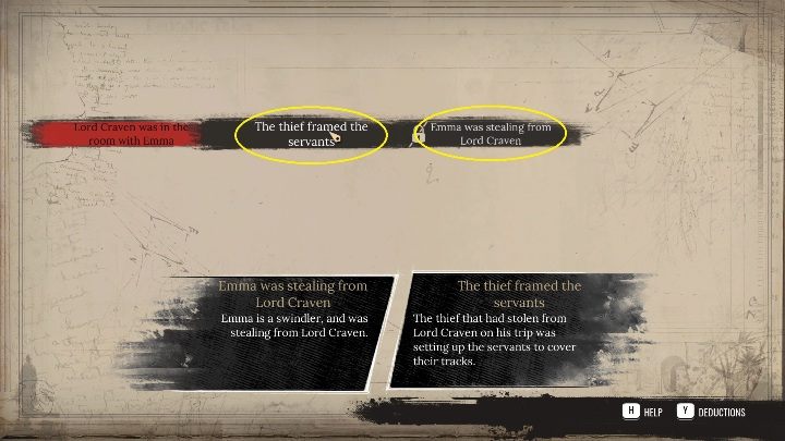 Clues about those accused of theft and about Emma being the one who robbed the Lord - Sherlock Holmes Chapter One: Ghosts of the Past, murder case - walkthrough - Ghosts of the past - Sherlock Holmes Chapter One Guide