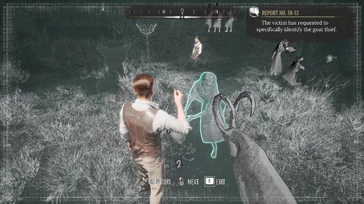 2nd place: Next to the second goat, place a stumbling woman with an animal mask on her face - Sherlock Holmes Chapter One: The Scapegoat - walkthrough - Police cases - Sherlock Holmes Chapter One Guide