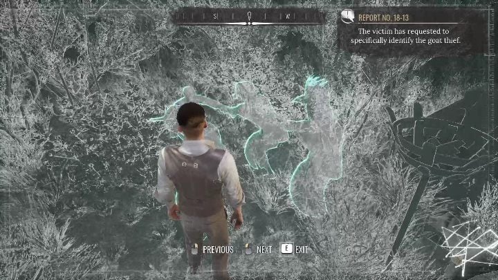 4th place: Behind the rock, you will find 4 people - focus on the person on the right - Sherlock Holmes Chapter One: The Scapegoat - walkthrough - Police cases - Sherlock Holmes Chapter One Guide