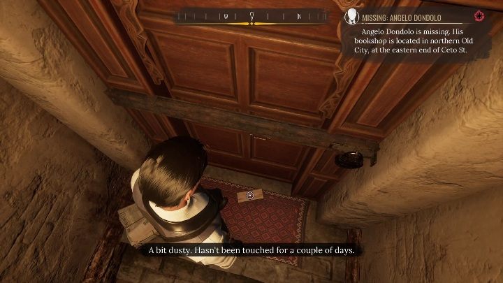 The bookshop itself is inaccessible, but in order to push the case forward, you need to examine the padlock and the letter found at the doormat - Sherlock Holmes Chapter One: The Lost Shopkeeper Mycrofts Case - walkthrough, solution. - Mycroft Cases - Sherlock Holmes Chapter One Guide