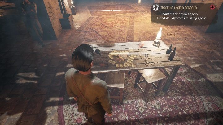 There are three tables in the building that you need to examine - Sherlock Holmes Chapter One: The Lost Shopkeeper Mycrofts Case - walkthrough, solution. - Mycroft Cases - Sherlock Holmes Chapter One Guide