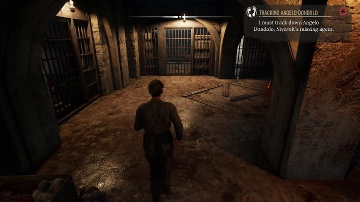 You can now access the cell thanks to the key that you've found - Sherlock Holmes Chapter One: The Lost Shopkeeper Mycrofts Case - walkthrough, solution. - Mycroft Cases - Sherlock Holmes Chapter One Guide