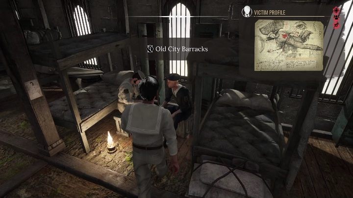 Once inside, talk to the men playing cards - Sherlock Holmes Chapter One: Love, Death, and Cordona - walkthrough, solution - Mycroft Cases - Sherlock Holmes Chapter One Guide