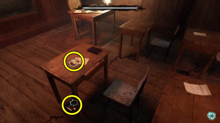 Activate Concentration Mode and examine following items on the bench - Sherlock Holmes The Awakened: Hells Door - Sherlock Holmes The Awakened: Chapter 3 - Edelweiss Institute - Sherlock Holmes The Awakened Walkthrough