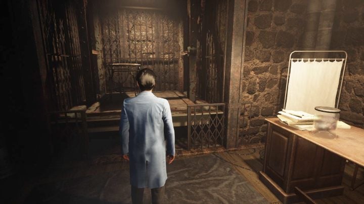 Watch the cut-scene and go back to the office - Sherlock Holmes The Awakened: Hells Door - Sherlock Holmes The Awakened: Chapter 3 - Edelweiss Institute - Sherlock Holmes The Awakened Walkthrough