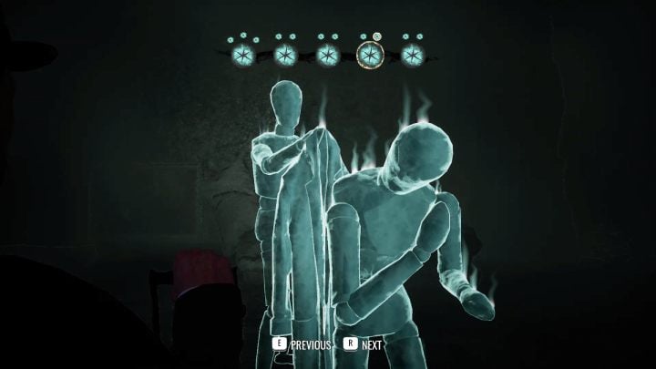 By the pile of clothes, set the scene with a man stripping a person of their clothes - Sherlock Holmes The Awakened: Warehouses underground - Sherlock Holmes The Awakened: Chapter 2 - Port of London - Sherlock Holmes The Awakened Walkthrough