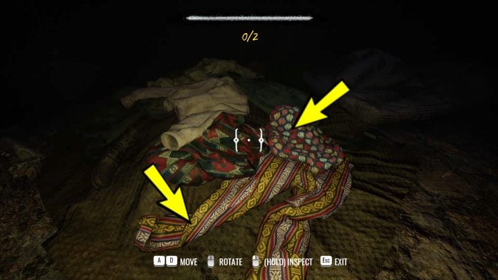 There is a pile of clothes lying on the floor near the opposite wall - Sherlock Holmes The Awakened: Warehouses underground - Sherlock Holmes The Awakened: Chapter 2 - Port of London - Sherlock Holmes The Awakened Walkthrough