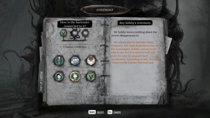 After talking with Roy, the evidence in the Kimihia's abduction case will be updated - Sherlock Holmes The Awakened: Port of London - Sherlock Holmes The Awakened: Chapter 2 - Port of London - Sherlock Holmes The Awakened Walkthrough