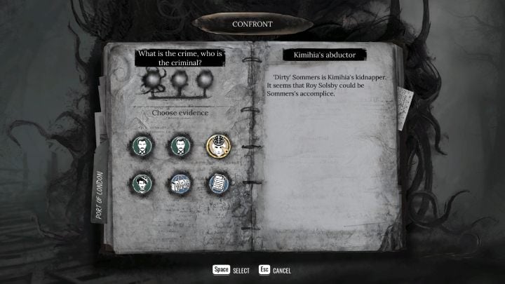 When you solve the first puzzle in the Mind Palace, return to Roy and select the Confrontation dialog option - Sherlock Holmes The Awakened: Port of London - Sherlock Holmes The Awakened: Chapter 2 - Port of London - Sherlock Holmes The Awakened Walkthrough