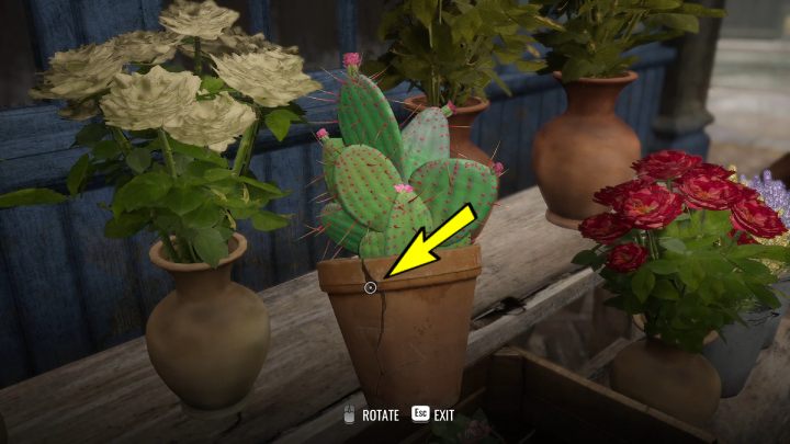 When you pick up the cactus pot, examine the spot with the missing needle - Sherlock Holmes The Awakened: Chapter 1, Barnes Bookshop - Sherlock Holmes The Awakened: Chapter 1 - Baker Street - Sherlock Holmes The Awakened Walkthrough