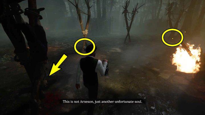 Start by activating Concentration Mode and examining the traces near the campfire - Sherlock Holmes The Awakened: The Swamp - Sherlock Holmes The Awakened: Chapter 6 - Wetlands - Sherlock Holmes The Awakened Walkthrough