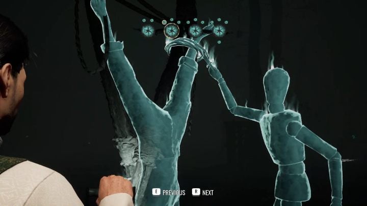 Approach the campfire and set the scene with a person cutting the rope on Arneson's leg - Sherlock Holmes The Awakened: The Swamp - Sherlock Holmes The Awakened: Chapter 6 - Wetlands - Sherlock Holmes The Awakened Walkthrough