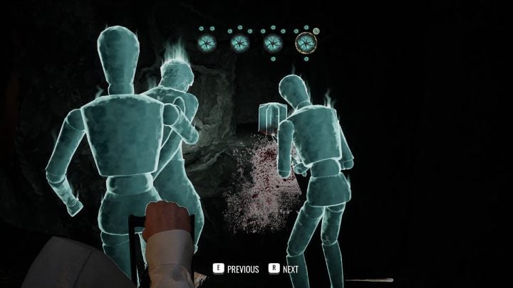 At the stone alcove, set the scene with Arneson and a second individual placing the element into the hole - Sherlock Holmes The Awakened: The Swamp - Sherlock Holmes The Awakened: Chapter 6 - Wetlands - Sherlock Holmes The Awakened Walkthrough